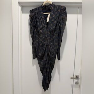 Rococo Sand Elegant Black and Gold Women's Dress